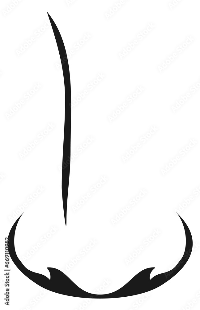 Nose icon. Smell symbol. Facial feature. Sense organ Nose icon. Smell symbol. Facial feature. Sense organ