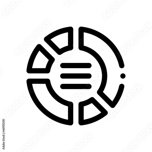 pie chart line icon
