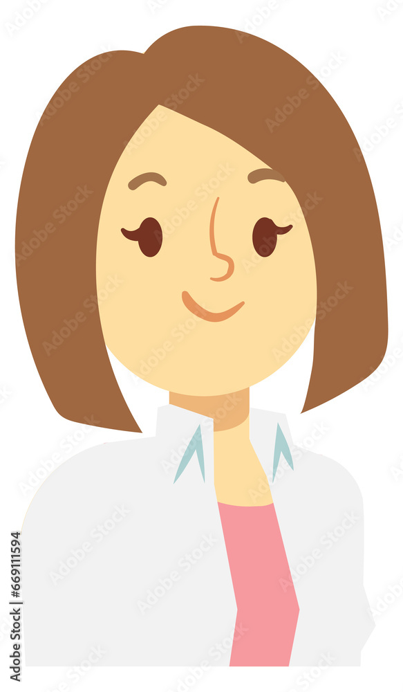 Female doctor avatar. Woman in medical coat portrait Female doctor avatar. Woman in medical coat portrait