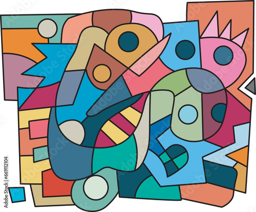 colorful doodle art 