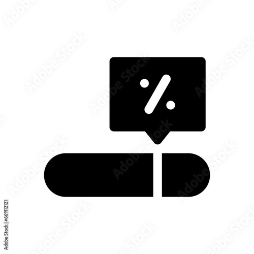 analytics glyph icon