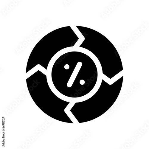 analytics glyph icon