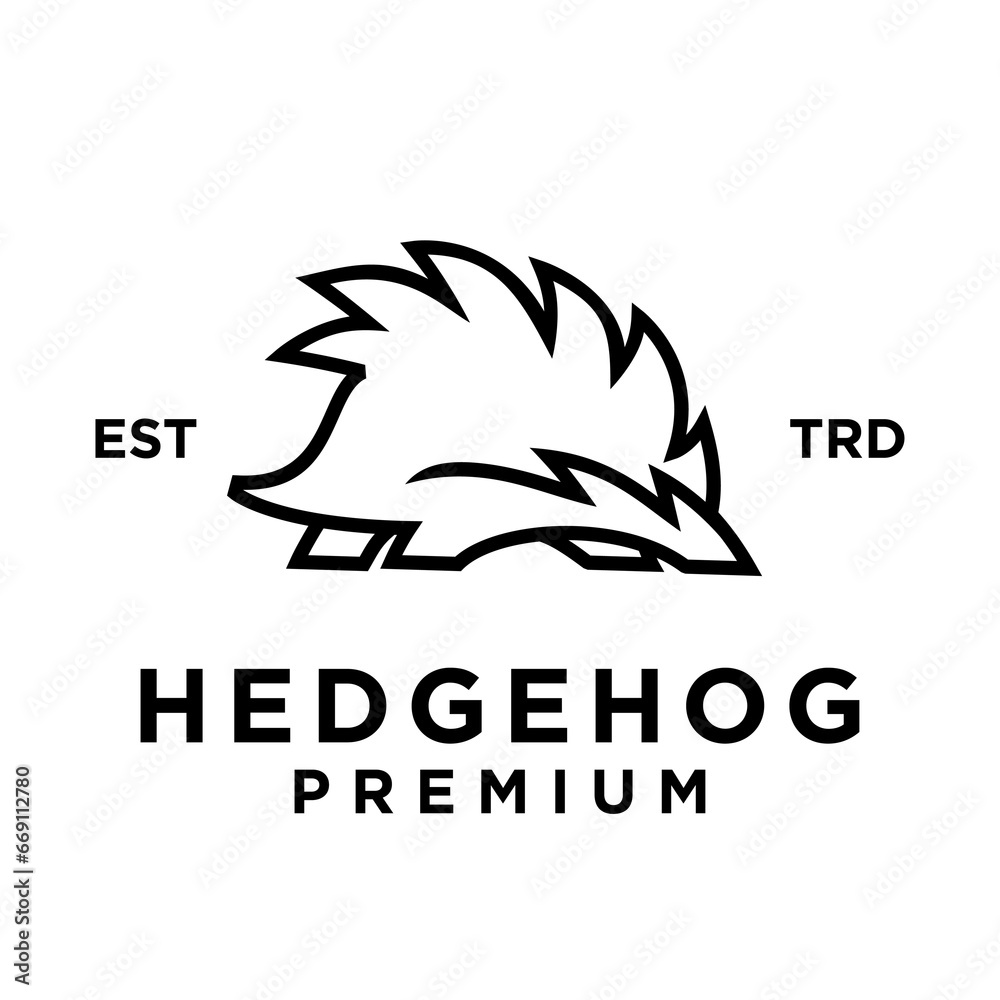 Hedgehog Logo icon design illustration