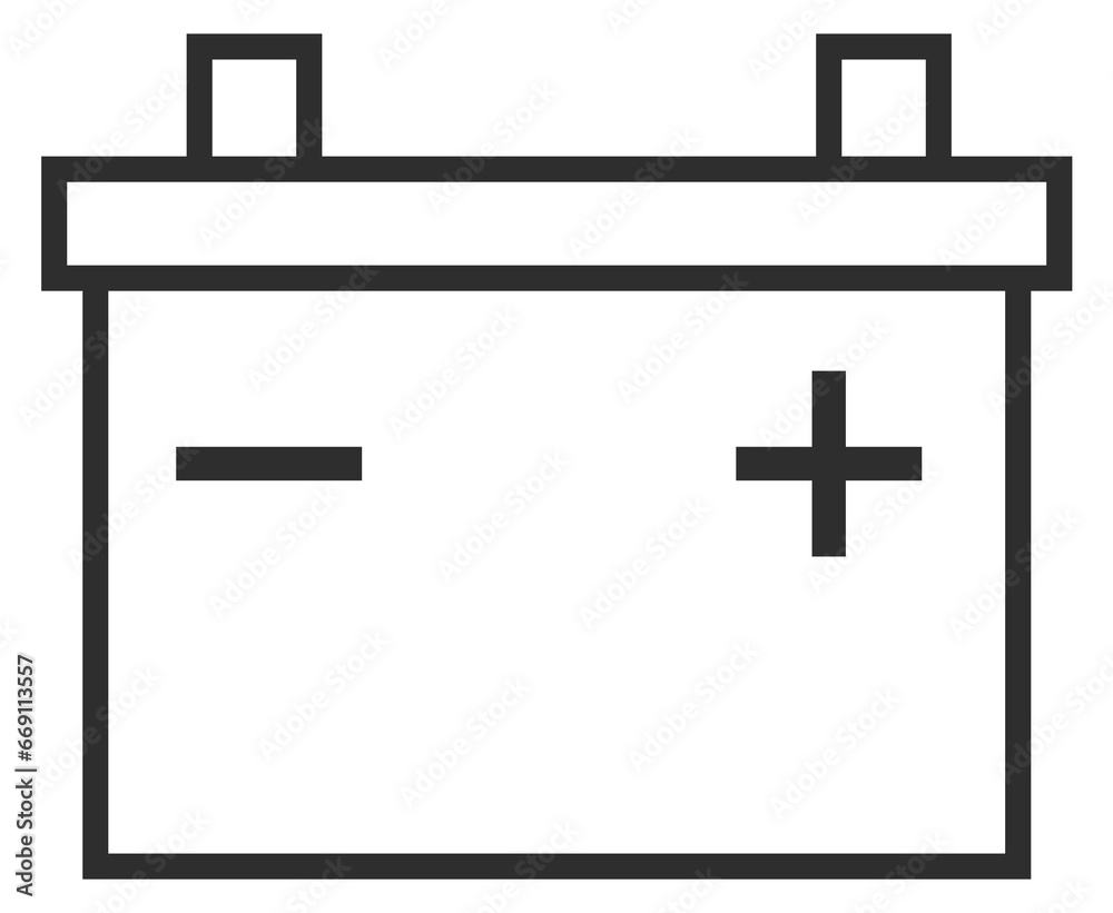 Car accumulator battery. Automobile energy source icon Car accumulator battery. Automobile energy source icon