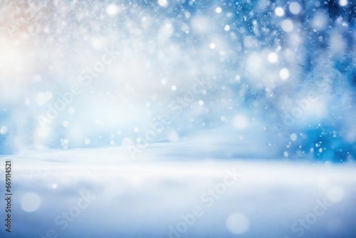 Blurred out winter season abstract nature background. ai generative © Igor