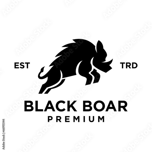 Boar logo icon design illustration