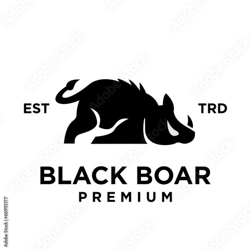 Boar logo icon design illustration