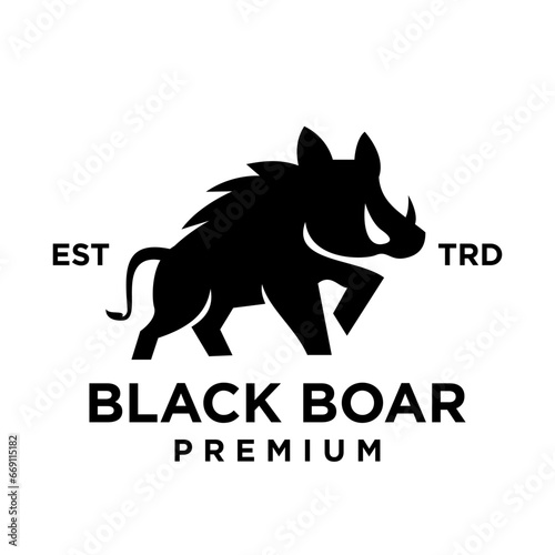 Boar logo icon design illustration