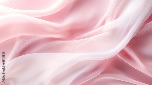 Abstract White and Pink Textile Transparent Fabric, soft Light Background for Beauty Products 