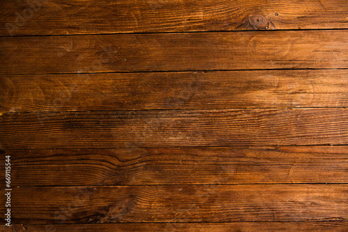 Old wood texture background, surface with old natural colored wood, top view. Grain table surface.