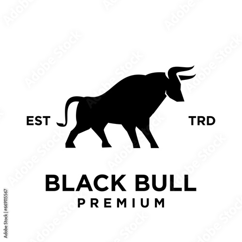 Bull logo icon design illustration