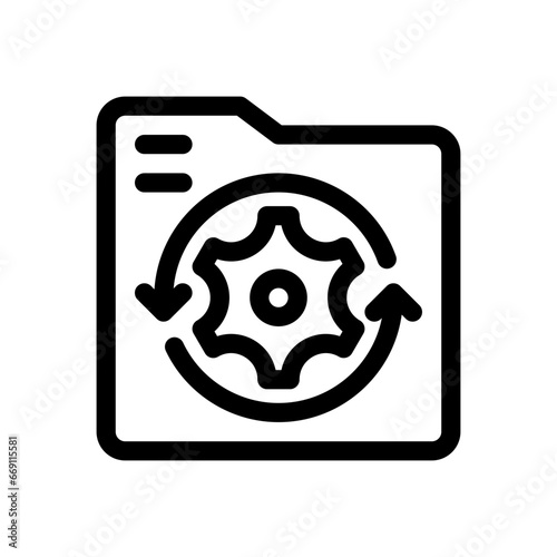 data transformation line icon