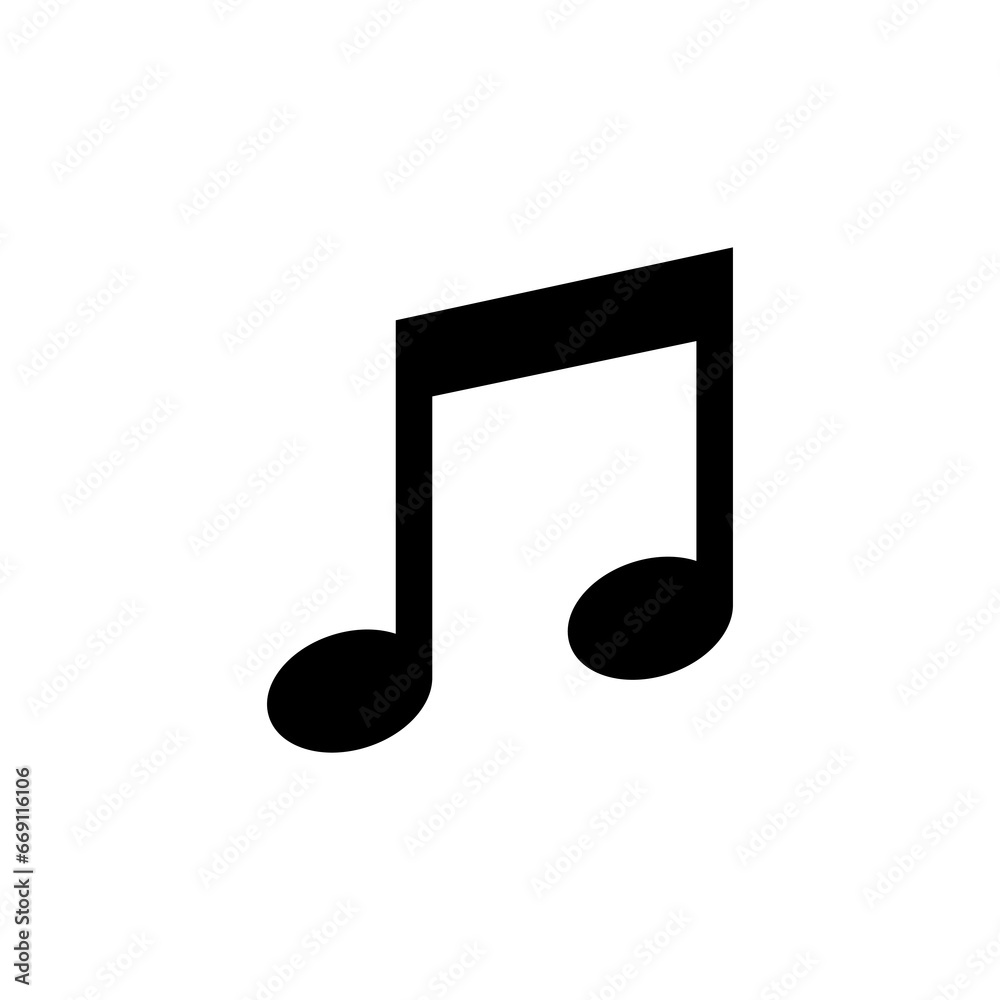 Audio music note icon. flat trendy style flat illustration on white background..eps Audio music note icon. flat trendy style flat illustration on white background..eps