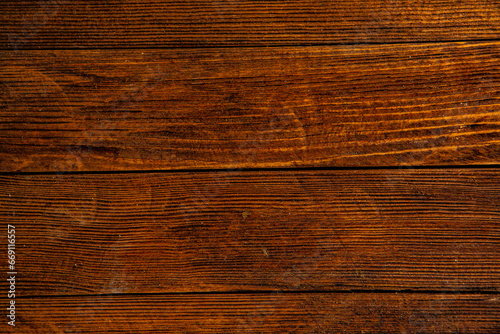 Old wood texture background, surface with old natural colored wood, top view. Grain table surface.