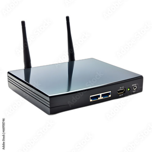 Internet modem isolated on transparent or white background, png