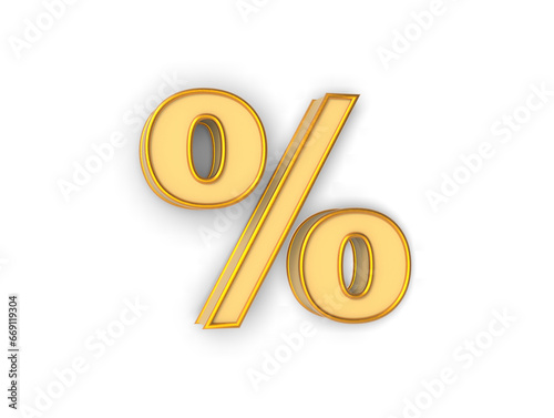 Percentage symbol - 3D Illustration