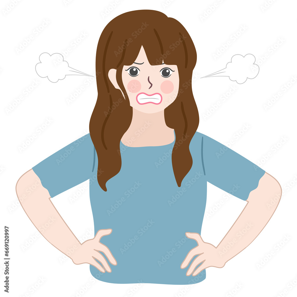 woman feeling angry