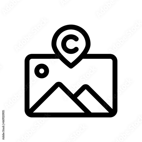 copyright line icon