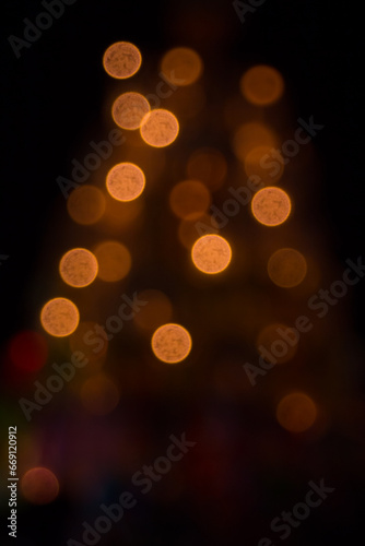 Abstract circular bokeh background, light in night
