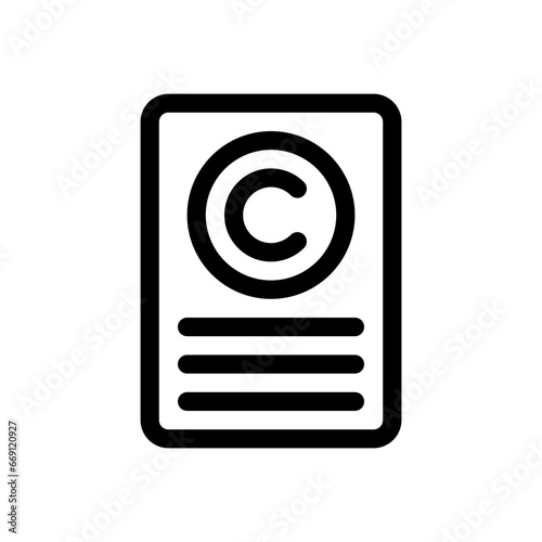 copyright line icon