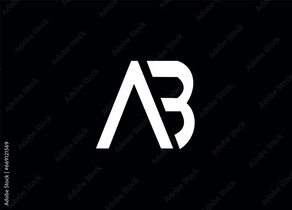 AB letter logo design and monogram ,vector logo design AB letter logo design and monogram ,vector logo design