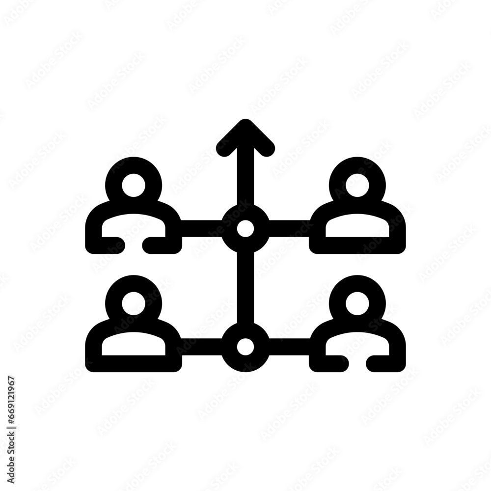 collaboration line icon