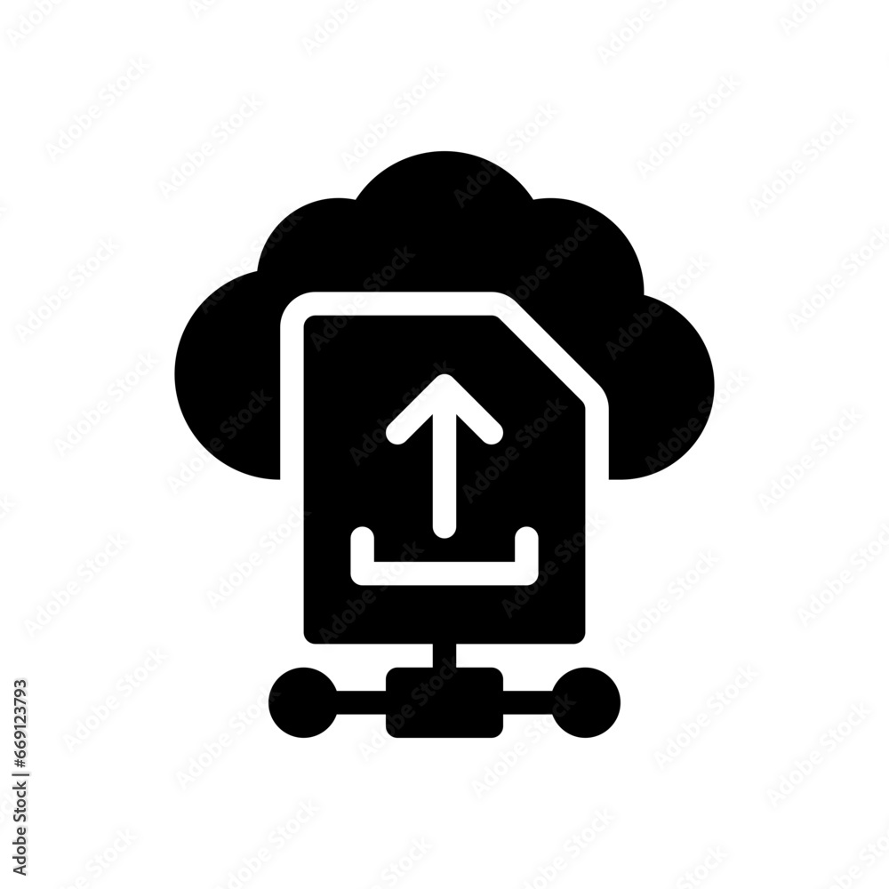 cloud storage glyph icon