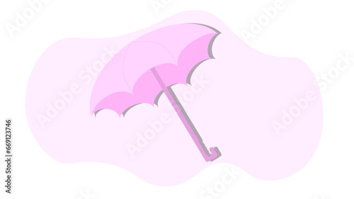 vector, illustration, pink, umbrella, rain, autumn, romantic, romance, barbie