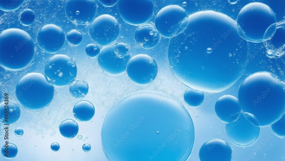 Blue bubble background. Backdrop with bubbles. Bubbles in the water.