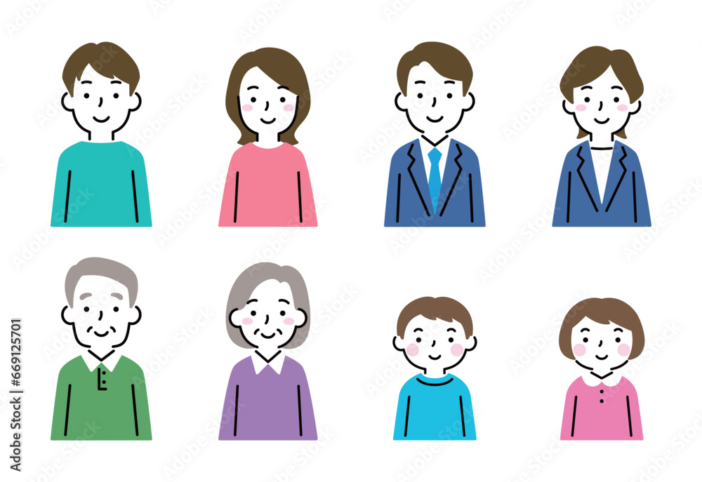 老若男女 人物アイコン