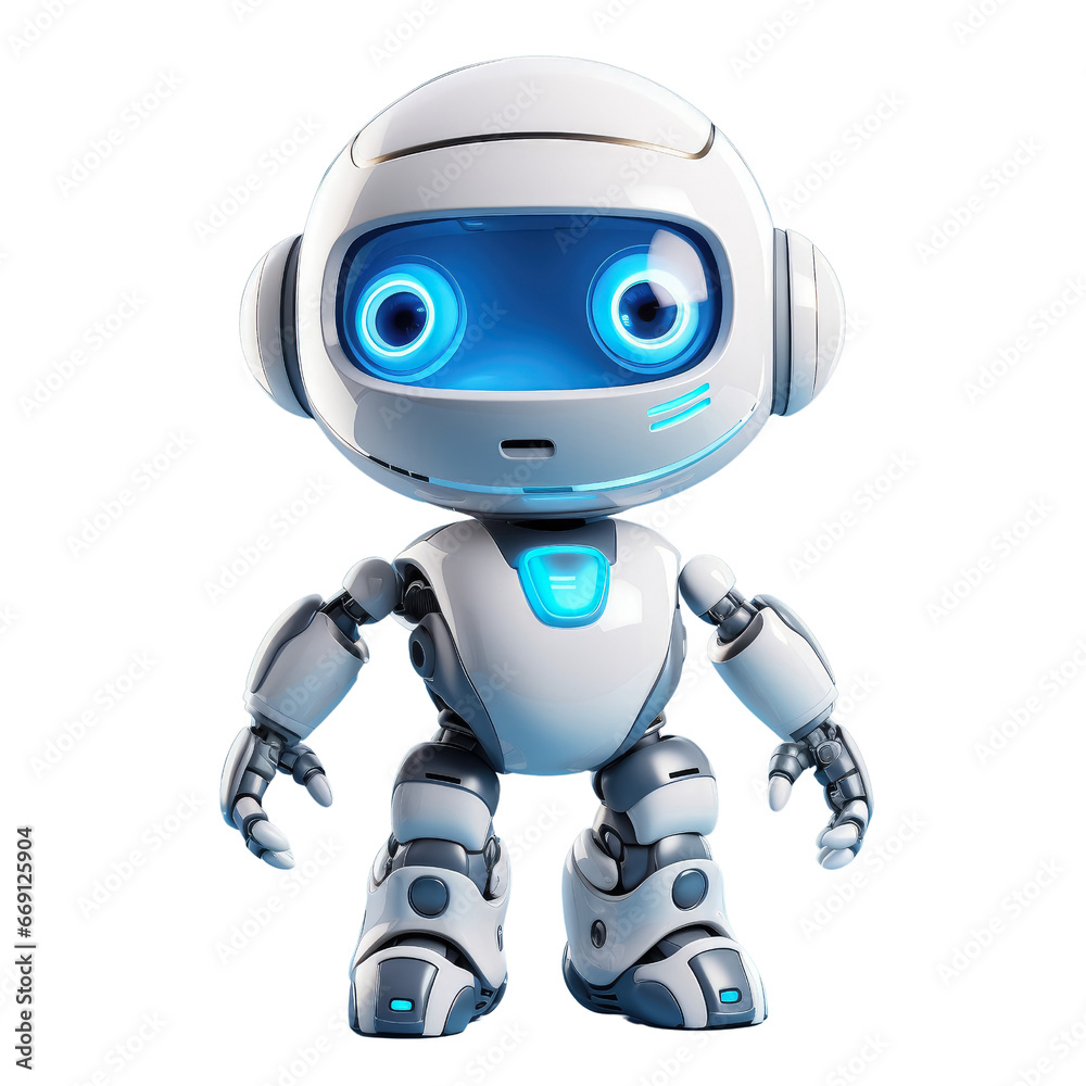 3D Style Robot , AI Technology robot isolated on a transparent background 3D Style Robot , AI Technology robot isolated on a transparent background