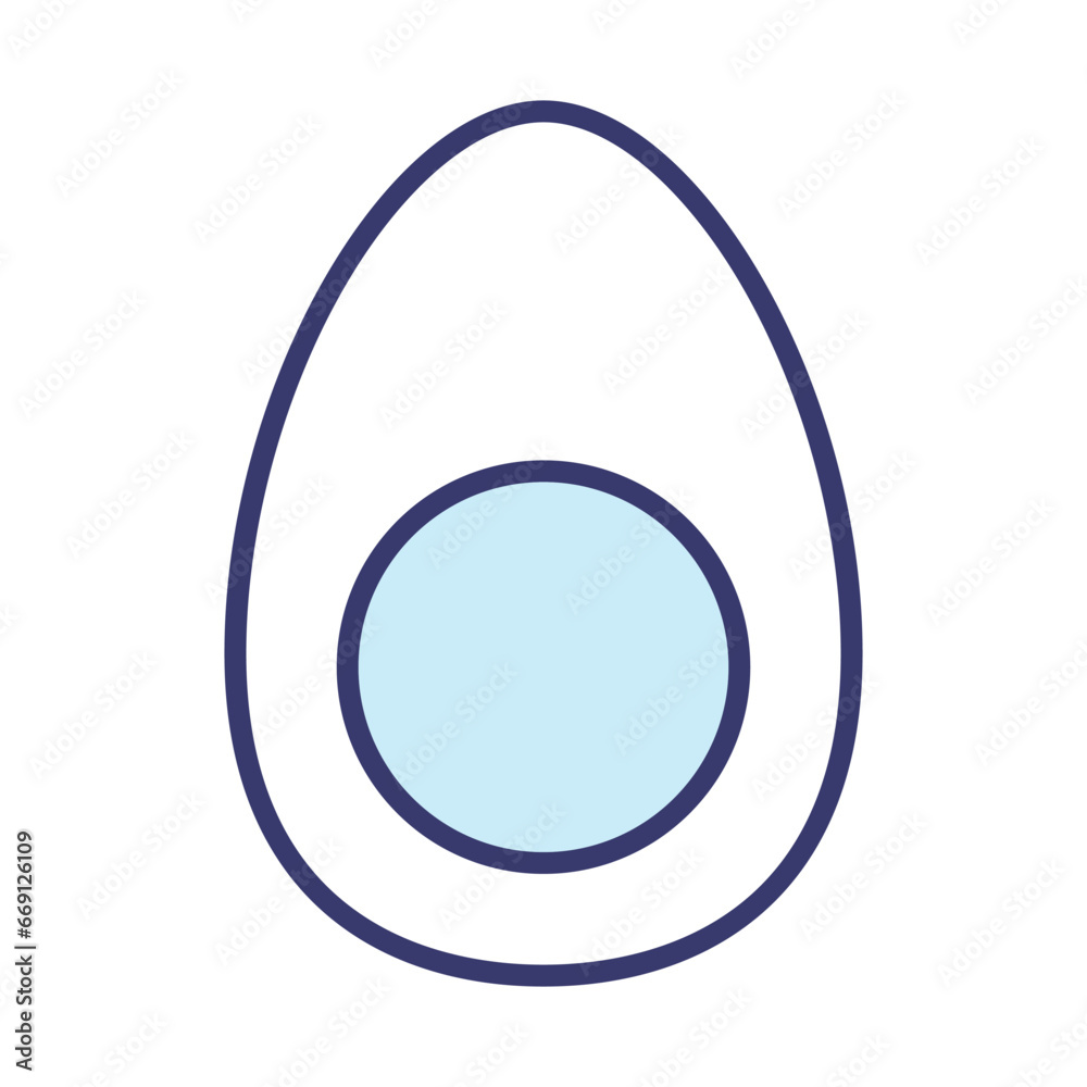Boiled egg icon vector on trendy design Boiled egg icon vector on trendy design