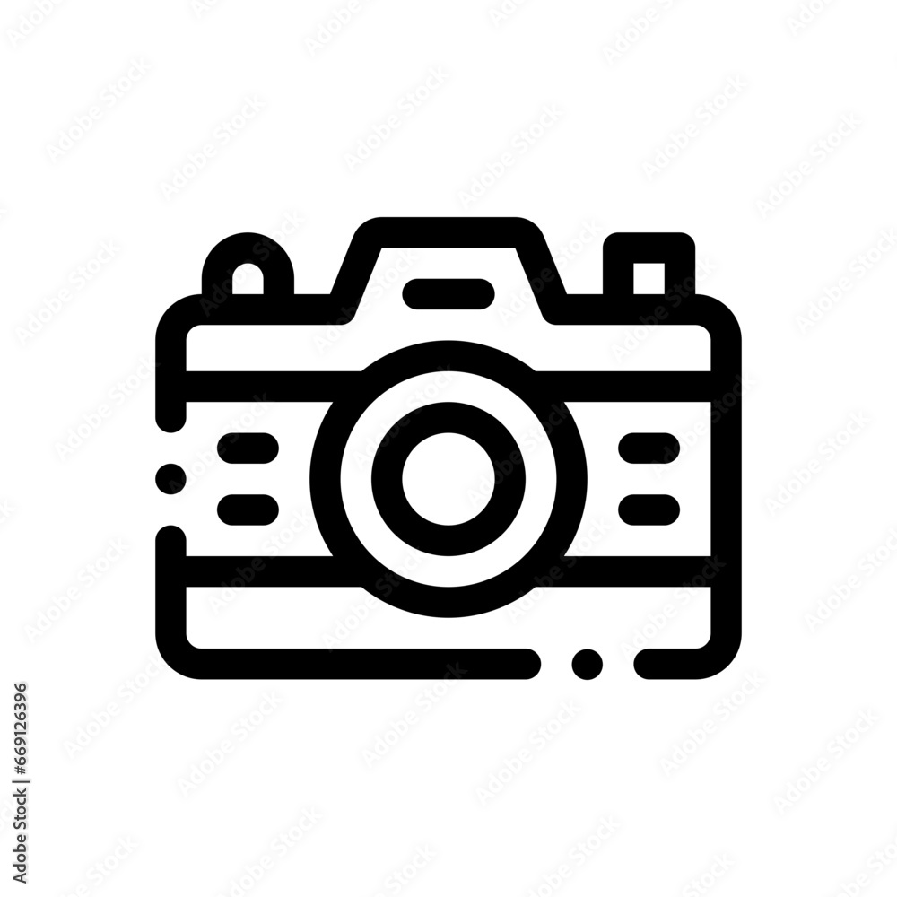 photo camera line icon