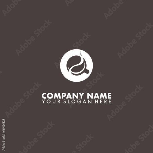Coffee cup logo vector template on isolated background.