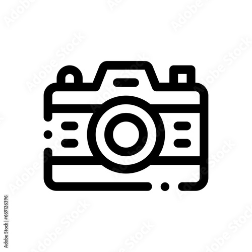 photo camera line icon