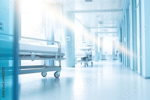 blurred modern hospital background