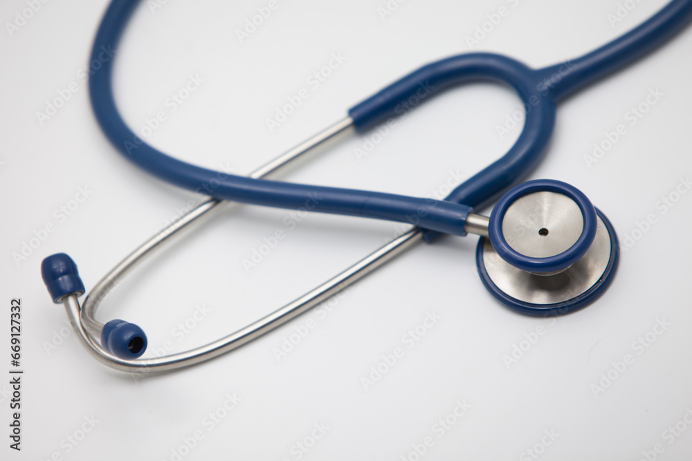 Medical headphones placed on a white background. Medical headphones placed on a white background.