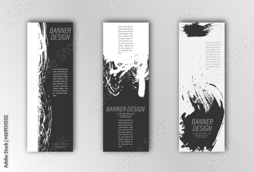 Abstract banner template. Editable vector illustration