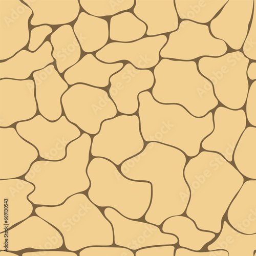 Seamless pattern of broken ragged lines imitating masonry. Illustration for texture, textiles, simple backgrounds, cards, and thematic design