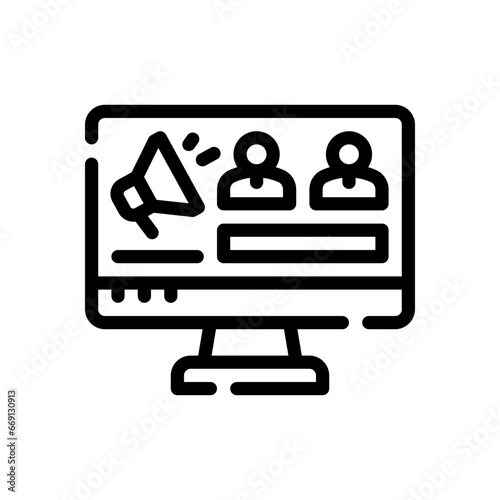 marketing line icon