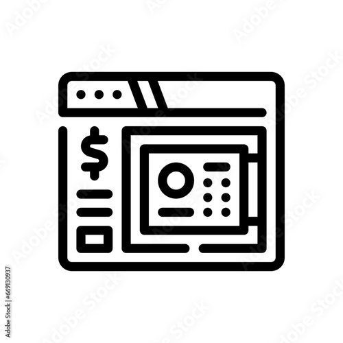safebox line icon