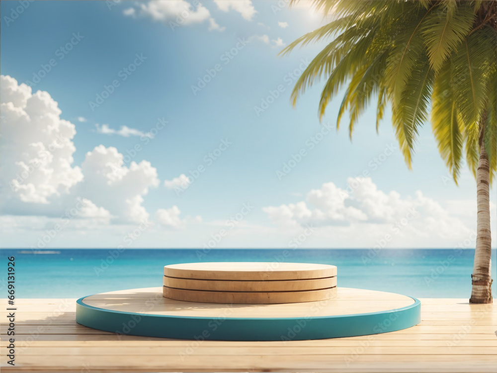 Obraz premium beach with palm trees