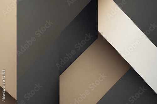 Dark abstract background with geometric shapes for presentation. AI