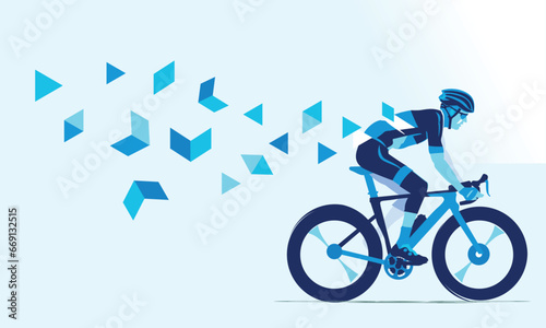 Great elegant vector editable bicycle race virtual poster background design for your championship community event	