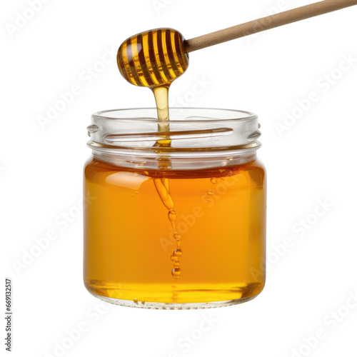 Golden Honey Drip from Wooden Dipper