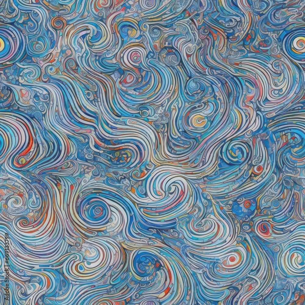 Abstract colored seamless pattern. AI generated. Abstract colored seamless pattern. AI generated.