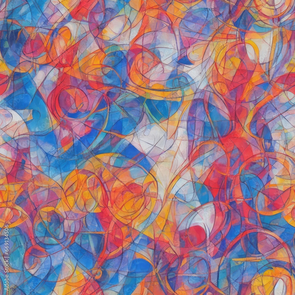 Abstract colored seamless pattern. AI generated. Abstract colored seamless pattern. AI generated.