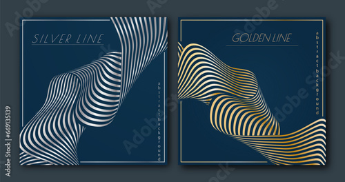 A pattern of wavy lines. Template for interior design, packaging, social networks. An idea for creative design