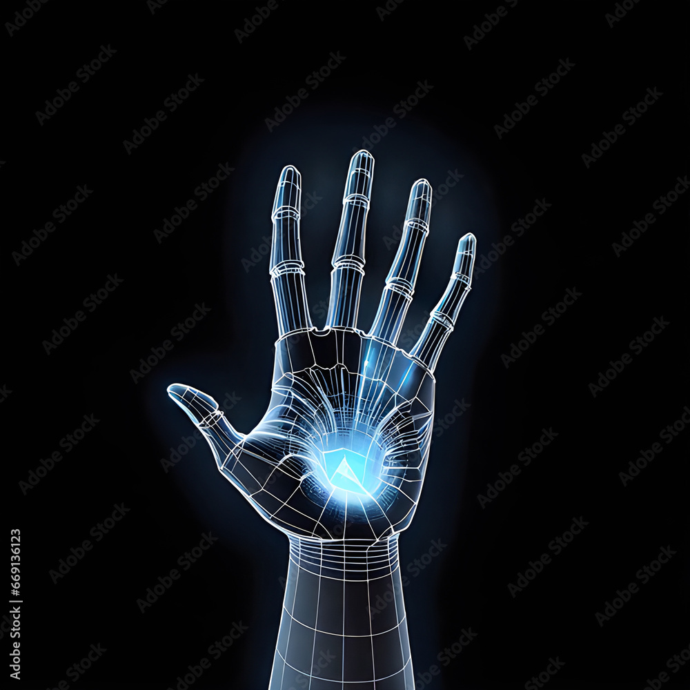 Naklejka premium 3d rendered illustration of a hand