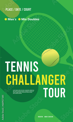 Great simple tennis background poster design for any media	